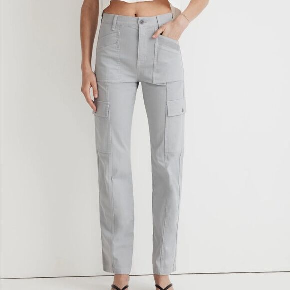 Madewell The Garment Dyed 90’s Straight Cargo Pants Solstice Size 28 - Picture 1 of 8